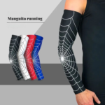 Manguito running compresivo transpirable con protección UV, varias tallas