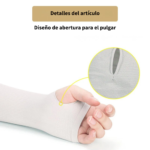 Manga con apertura para el pulgar