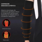 Manga compresiva graduada mejora la circulación sanguínea.