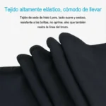 Tela elástica y cómoda, detalle en negro.