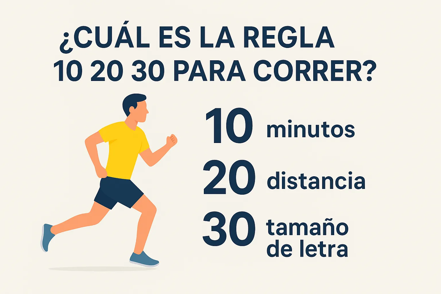 ¿Cuál es la regla 10 20 30 para correr?