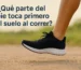¿Qué parte del pie toca primero el suelo al correr?